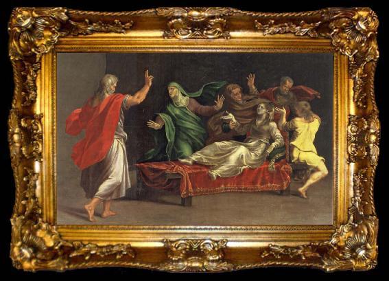 framed  MAZZOLA BEDOLI, Girolamo The evangelist Johannes awakes Drusiana of the dead, ta009-2